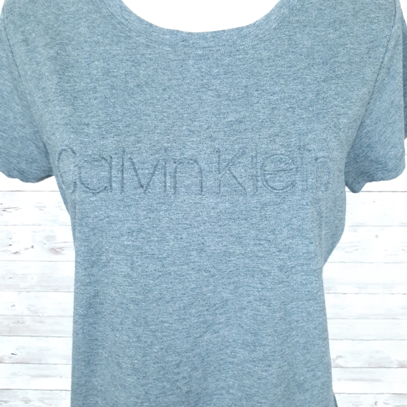Calvin Klein Womens Tee M Gray 784 - Picture 3 of 7